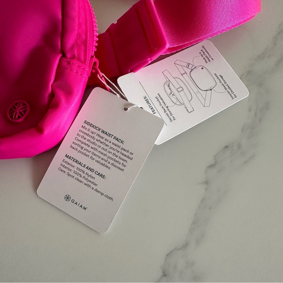 NWT GAIAM Side Kick Waist Pack - Hot Pink - Picture 10 of 10